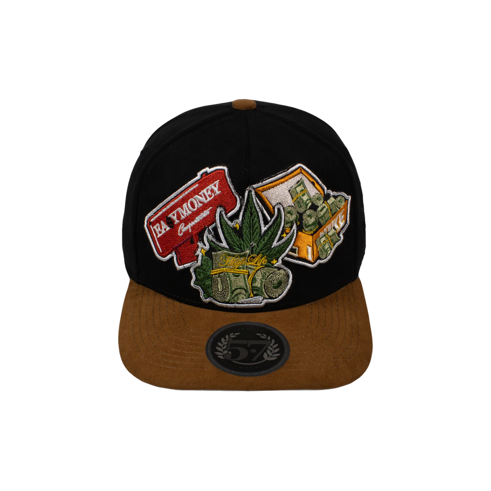 Cincopunto7 Gorra 5.7 Parches Easy Money-Black/Camel