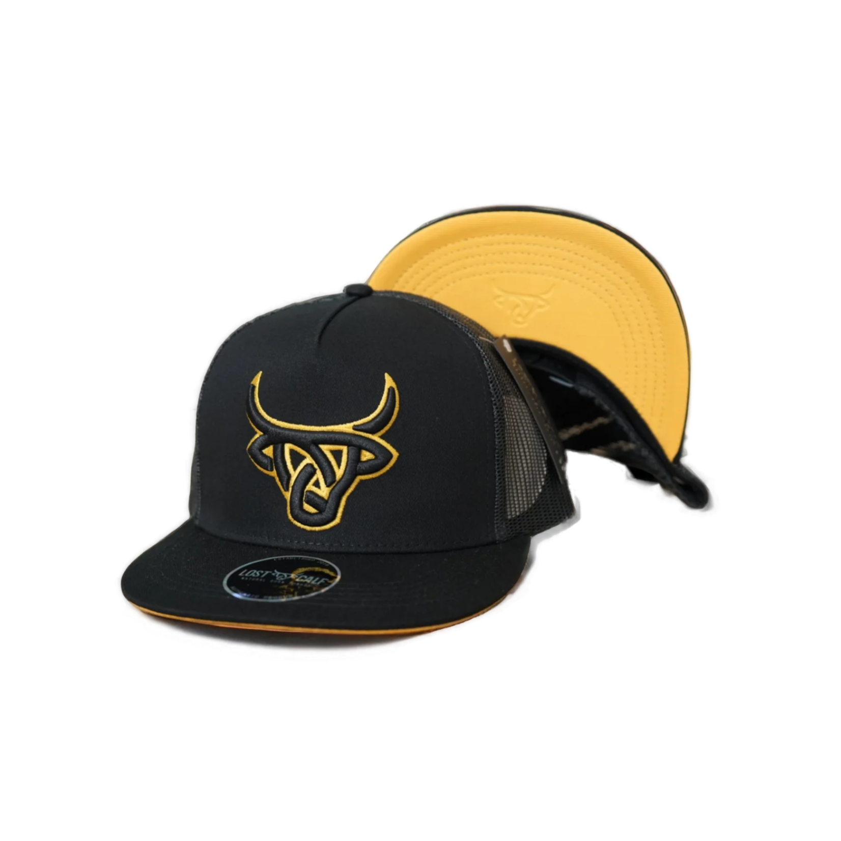 Lost Calf Brand Gorra Lost Calf Black Gold Flat - Black/Yellow