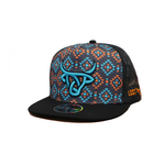 Lost Calf Brand Gorra Lost Calf Weston Flat - Black/Turquoise/Orange