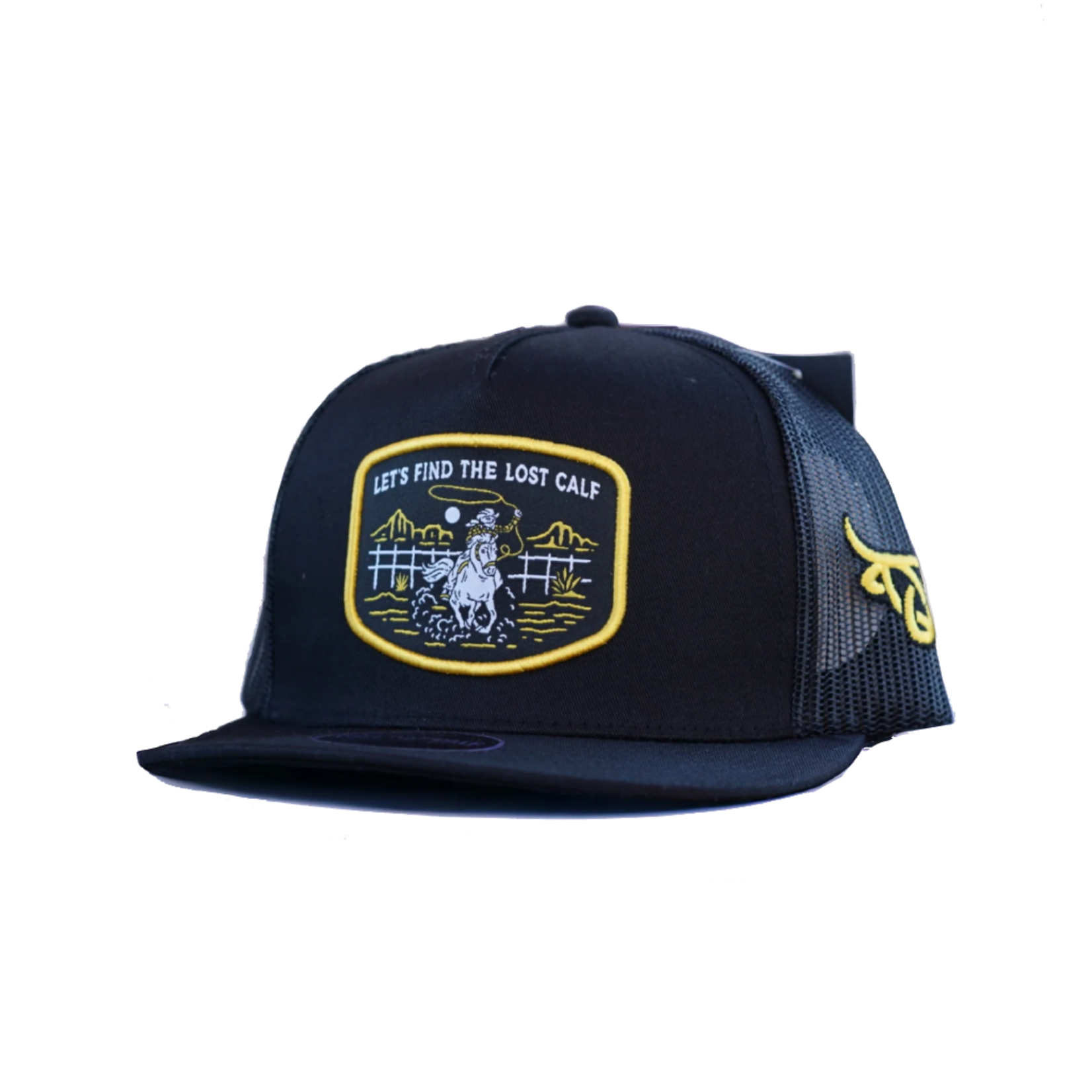 Lost Calf Brand Gorra Lost Calf Vaquero Flat - Balck/Yellow