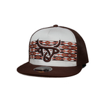 Lost Calf Brand Lost Calf Koda White/Brown Flat Bill Trucker Hat
