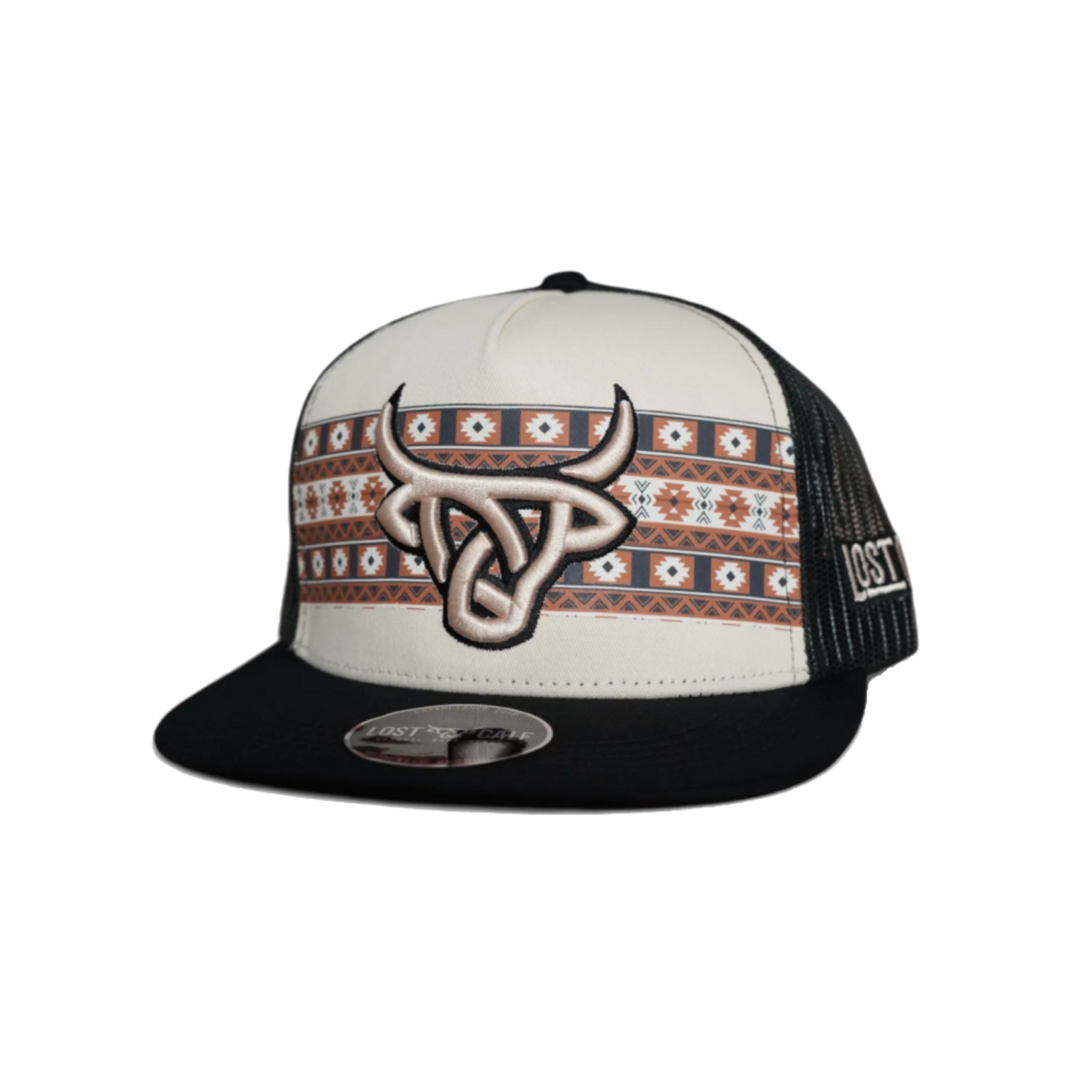 Lost Calf Brand Gorra Lost Calf Luka Flat-Black/Beige