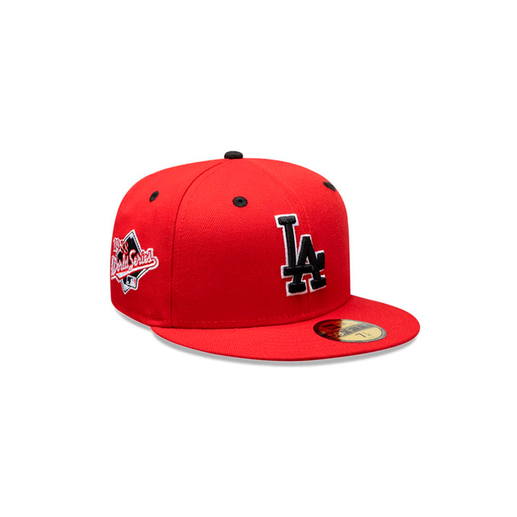 New Era Gorra Los Angeles Dodgers MLB Scarlet Patch 59FIFTY Cerrada Roja