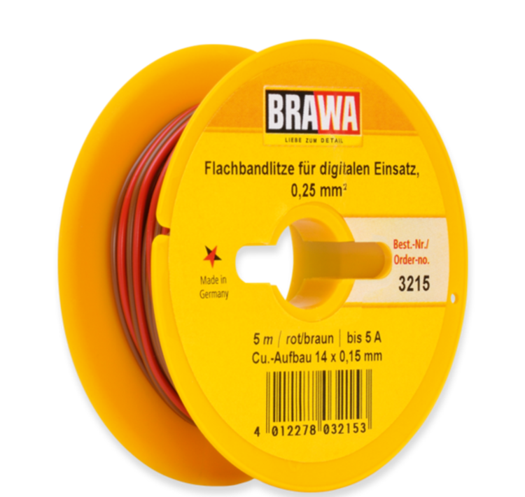 Brawa Brawa 3215 5m Red/Brown 5A Wire