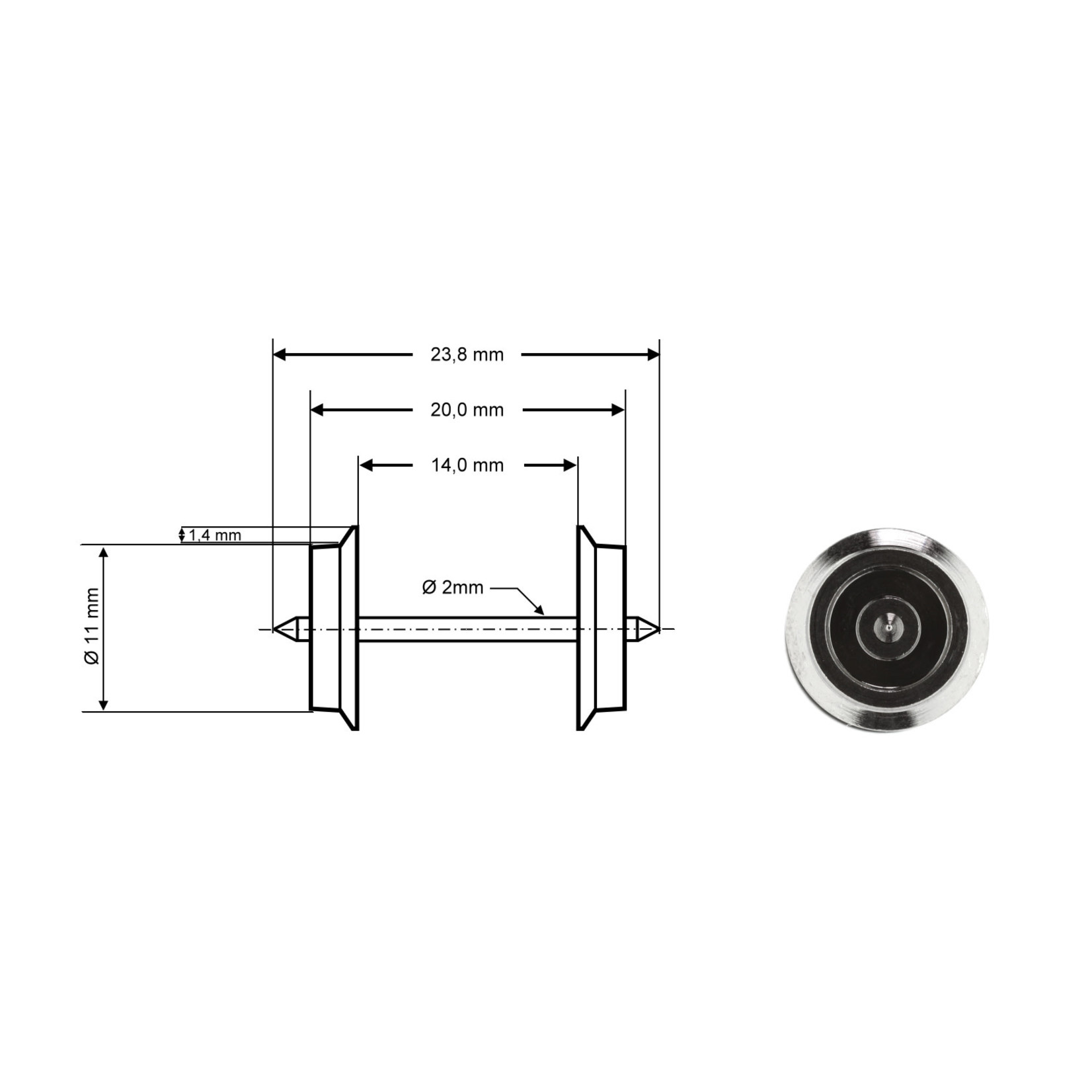 Roco Roco 40183 AC Wheel Set 11mm (2)