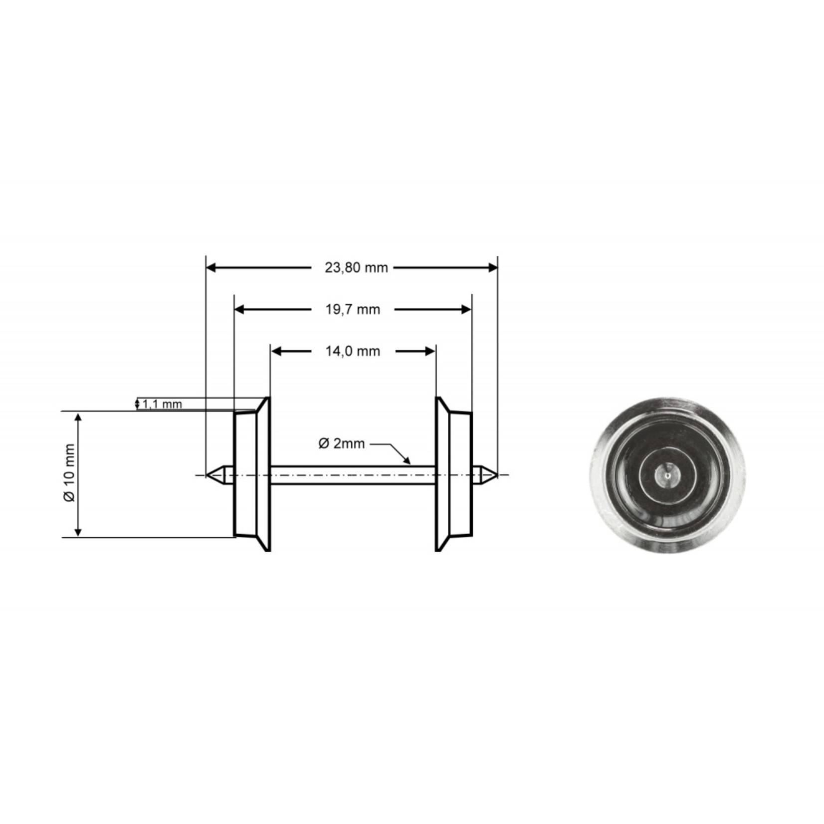 Roco Roco 40179 AC Wheel Set 10mm (2)