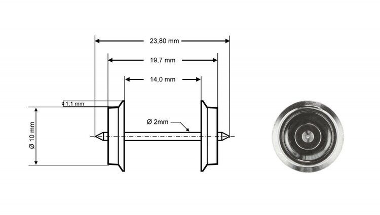 Roco Roco 40179 AC Wheel Set 10mm (2)