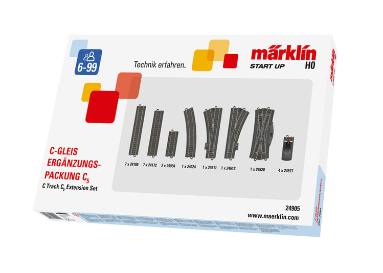 Märklin Märklin 24905 C-Track Extension Set C5
