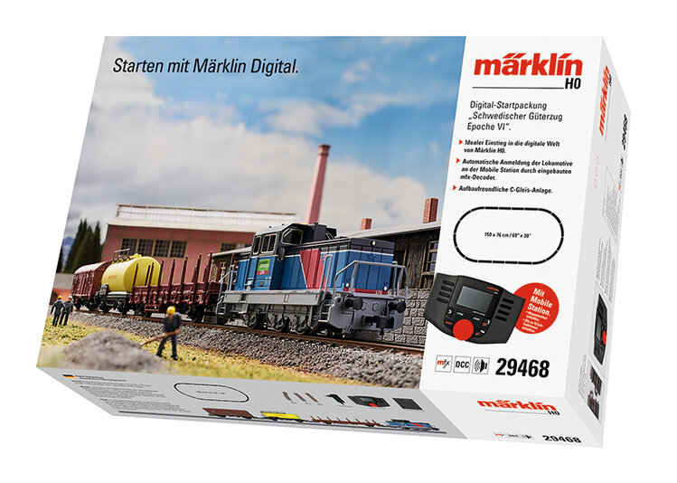 Märklin Märklin 29468 H0 Swedish Green Cargo Freight Starter Set w/Mobil