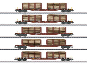 Märklin Märklin 47154 Stake Car Set for Wood Transport