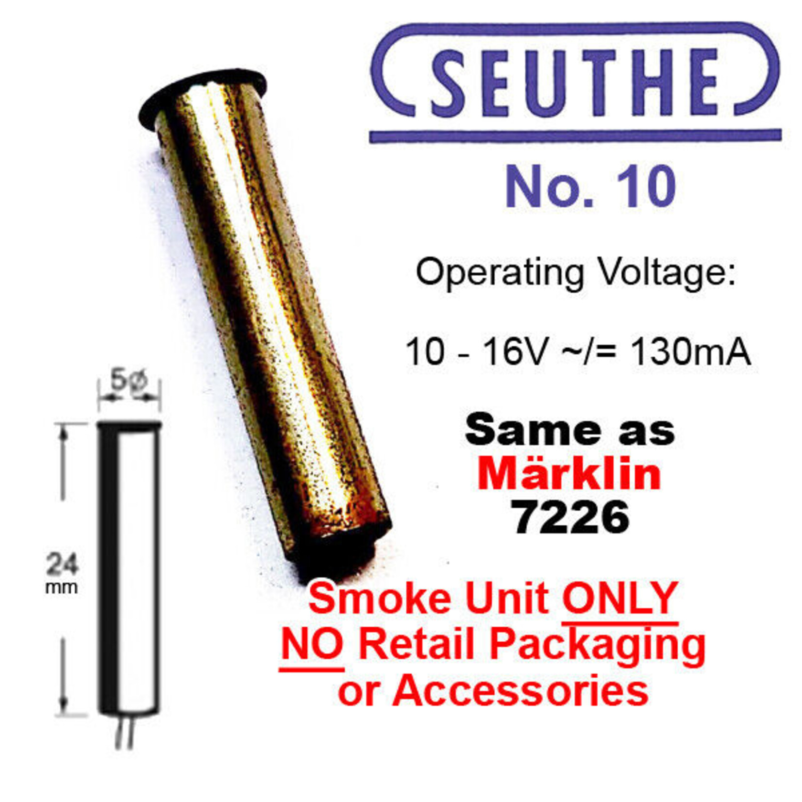 Générateur de fumée enfichable 10-16 V HO Seuthe n° 20
