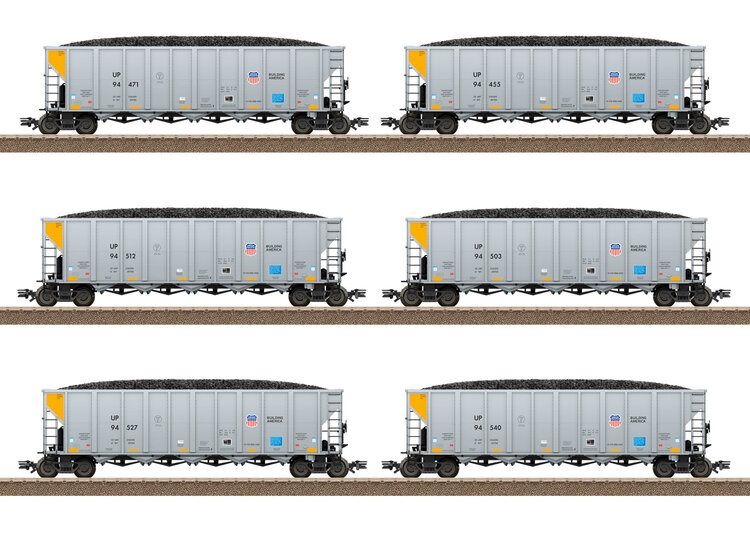 Trix H0 24903 UP Hopper Car Set (6)