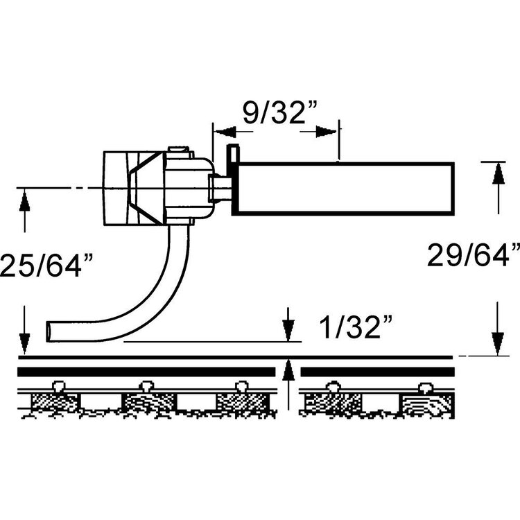 Kadee Kadee 3 H0 Scale Assembled #148 Whisker Metal Couplers Medium (9/32") Centerset Shank (1) Single