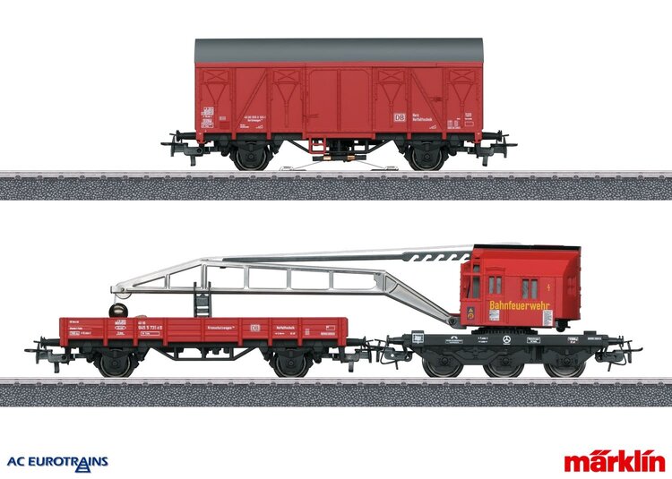Märklin Märklin 44752 H0 Fire Dept Recovery Crane Car Set (Start Up)