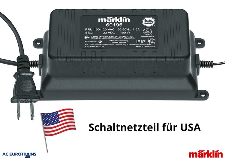Märklin Märklin 60195 US 120V Switched Mode Power Supply 22VDC 100W 1/LGB