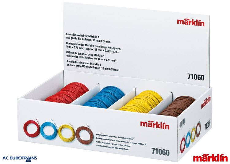 Märklin Märklin 71060 Wire 40 Rolls 10m 0.75 mm² Red/Blue/Yellow/Brown