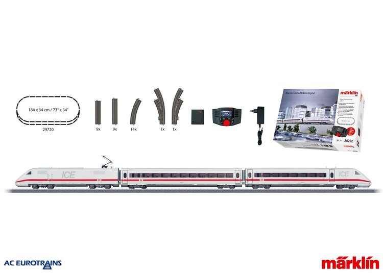 Märklin Märklin 29792 H0 Dgtl "ICE 2" Starter Set w/Mobile Station
