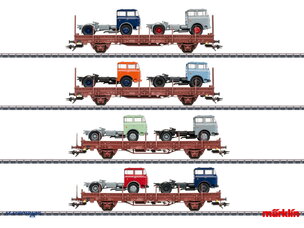 Märklin Märklin 46406 DR Stake Car Set, Era IV Märklin Märklin 46406 DR Stake Car Set, Era IV