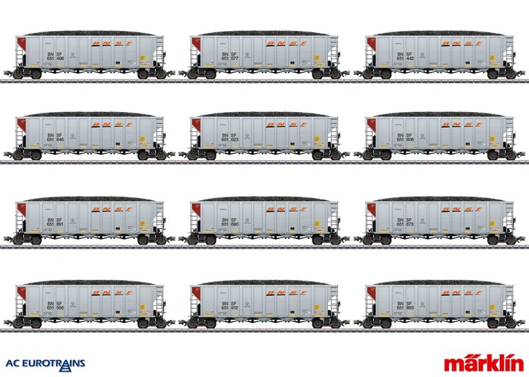 Märklin Märklin 45666 US BNSF Hopper Car Set Era VI