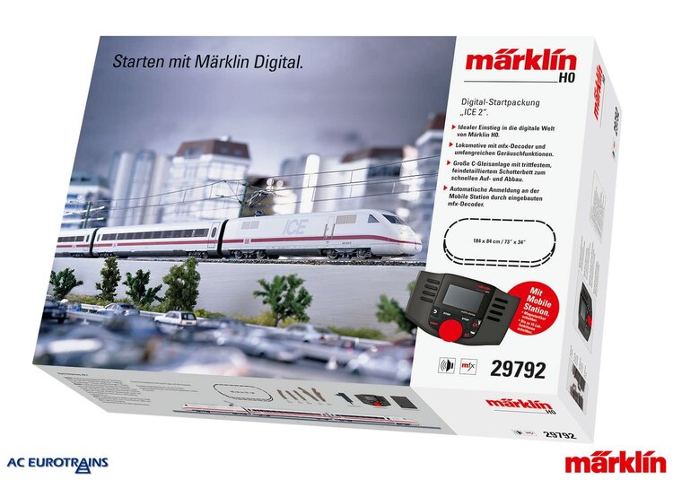 Märklin Märklin 29792 H0 Dgtl "ICE 2" Starter Set w/Mobile Station