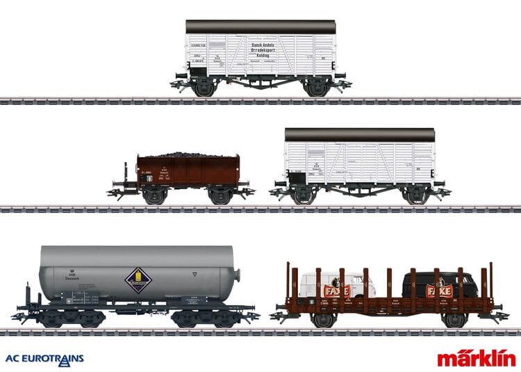 Märklin Märklin 48834 H0 DSB Freight Car Set, E. III