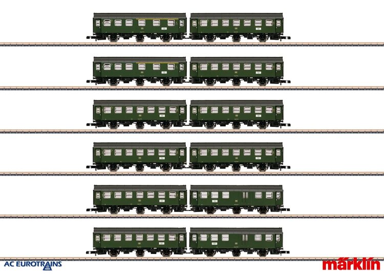 Märklin Märklin 87061 Set with 6 Pairs of Rebuild Cars in a Display