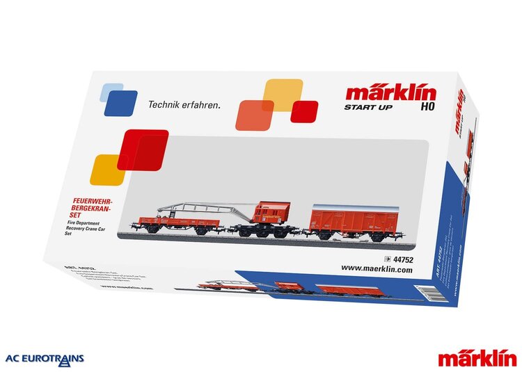 Märklin Märklin 44752 H0 Fire Dept Recovery Crane Car Set (Start Up)