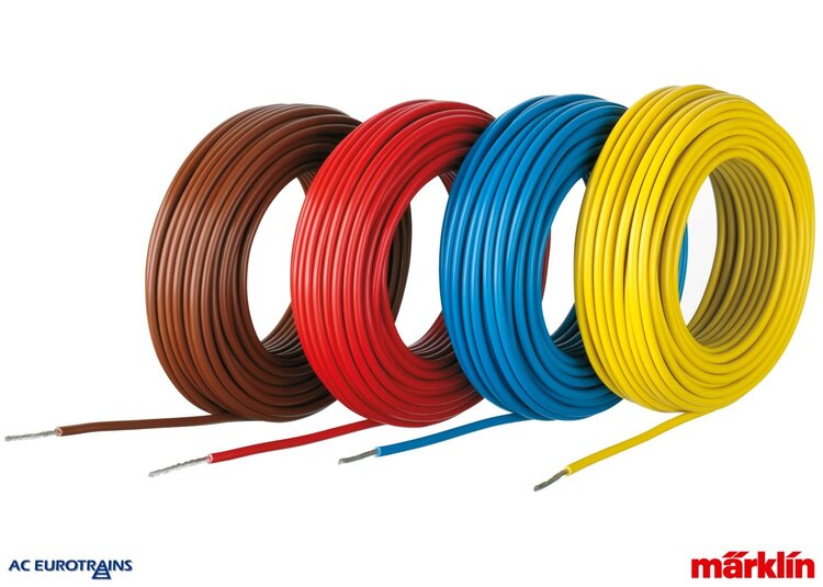 Märklin Märklin 71060 Wire 40 Rolls 10m 0.75 mm² Red/Blue/Yellow/Brown