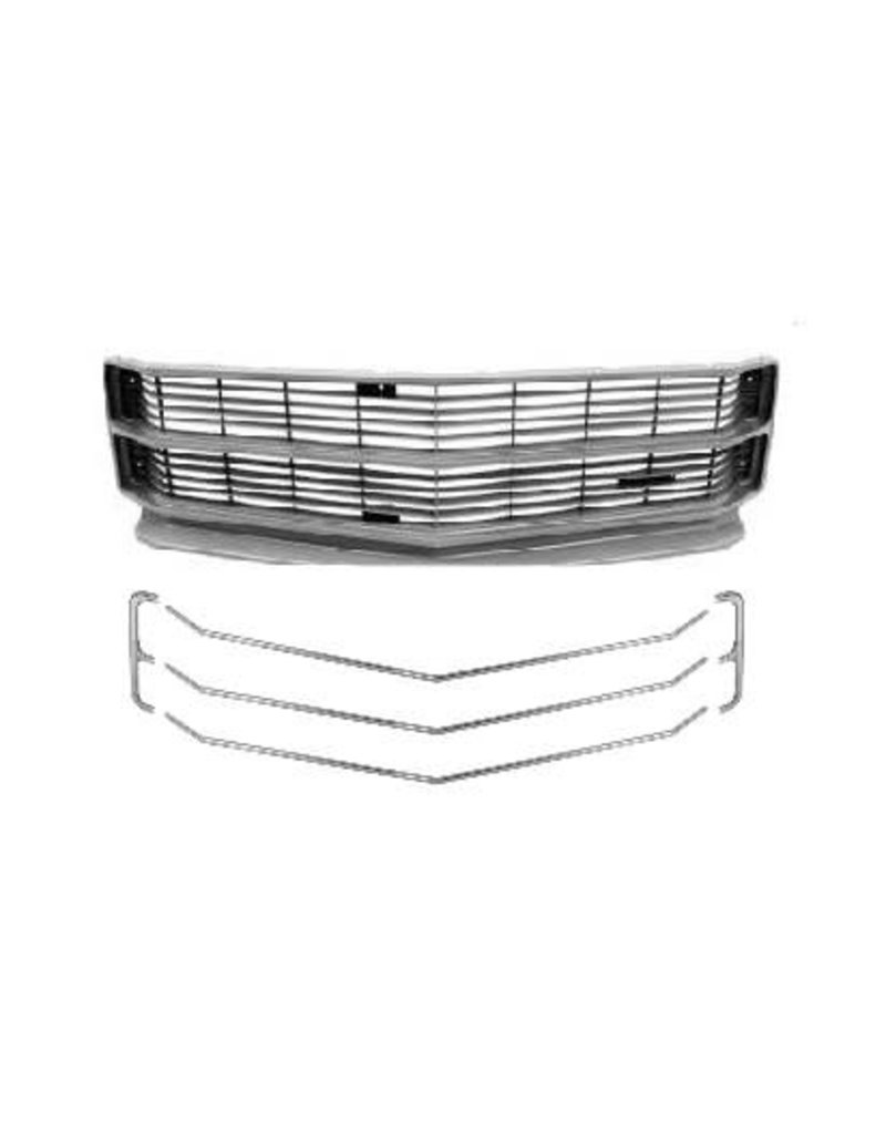 Southern Camaro 1971 Chevelle Black Grille and 5-Pc Trim Kit
