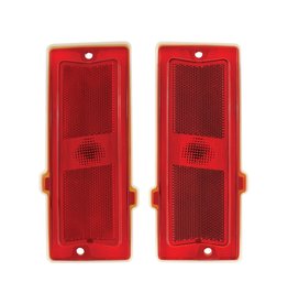 1970-72 Chevelle Rear Quarter Side Marker Red Lens  (PAIR)