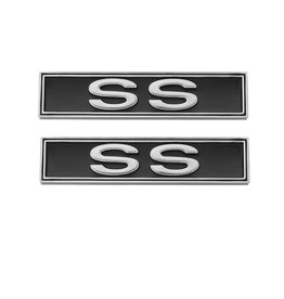 TWE 1970-72 Chevelle Door Panel SS Emblems w /Mounting Clips - Pair