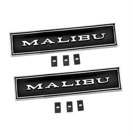 TWE 1970-72 Chevelle "Malibu" Door Panel Emblem w/ Mounting Clips - Pair