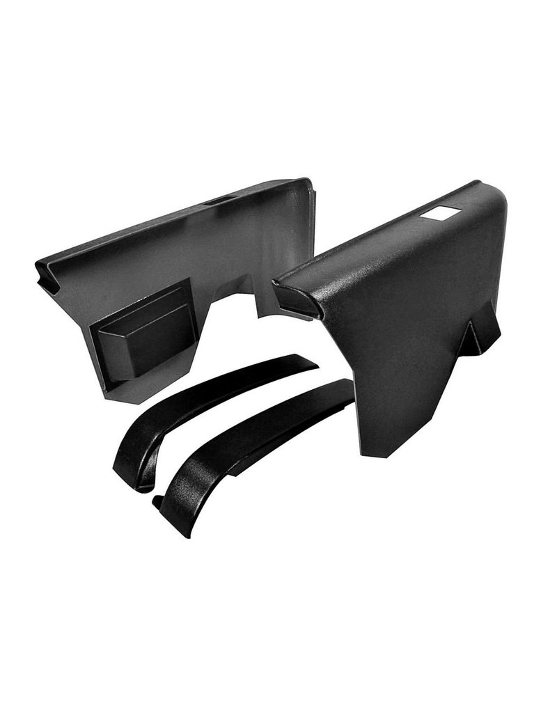 Muscle Factory 1970-72 Chevelle Coupe Rear Seat Side Plastic Panels - Black - Pair