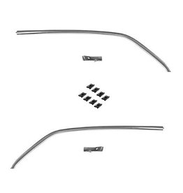 1966-67 Chevelle Side Headliner Chrome Trim w/Clips