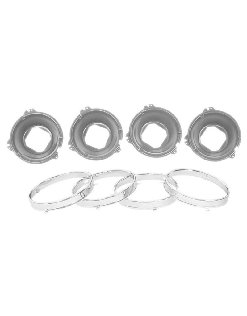 1964-70 Chevelle Headlight Bucket and Rings Mounting Kit -8pc