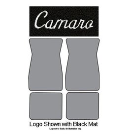1967-69 Camaro Floor 4-pc Mat -Black w/ "Camaro" Logo