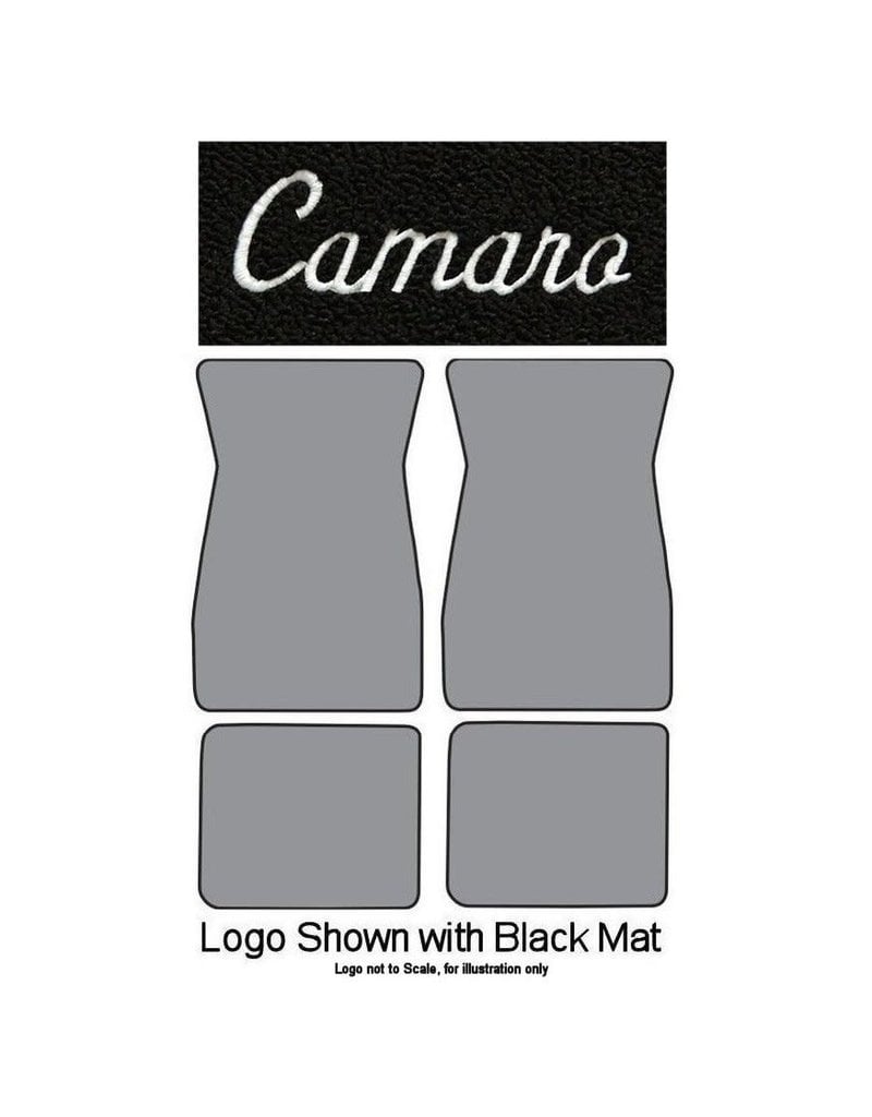 Auto Custom Carpets 1967-69 Camaro Floor 4-pc Mat -Black w/ "Camaro" Logo