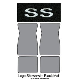 1967-69 Camaro Floor 4-pc Mat -Black w/  "SS " Logo