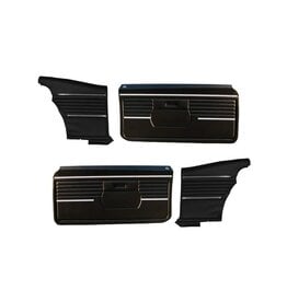 Distinctive Industries 1968 Camaro Coupe Pre-Assembled Standard Front & Rear Door Panels Pair - Black