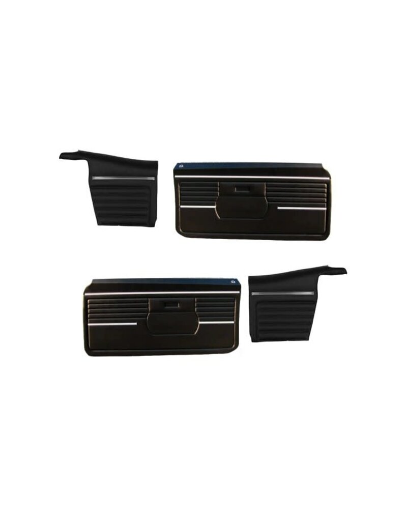 Distinctive Industries 1968 Camaro Convertible Pre-Assembled Standard Front & Rear Door Panels Pair- Black