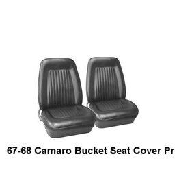 1967-68 Camaro Standard Front Bucket Seat Covers  Black