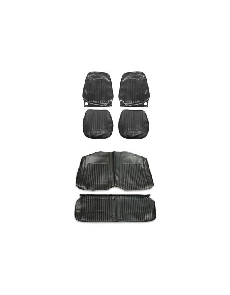Distinctive Industries 1967-68 Camaro Front and Rear Convertible Seat Covers - Black