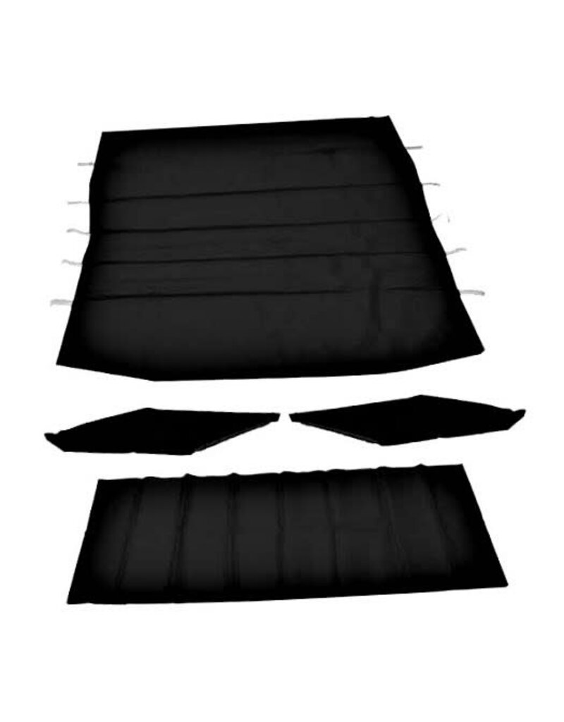 Distinctive Industries 1966 Chevelle Headliner & Sail Panel Kit w/Visor Material - Late Design - Black
