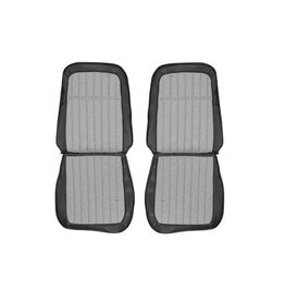 Distinctive Industries 1969 Camaro Front Bucket Houndstooth Seat Cover & Headrest Covers- Black / White