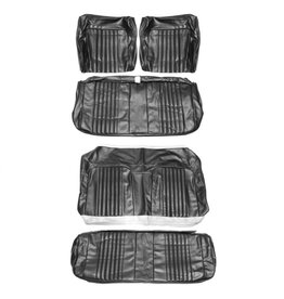 Distinctive Industries 1971-72 Chevelle Coupe Front & Rear Seat Cover Set - Black