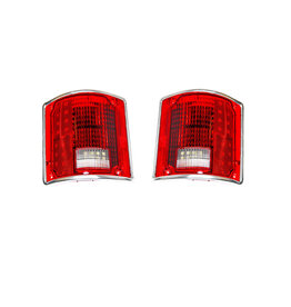 1973-87 Chevy Truck C/K 10 56 LED Sequential Tail Light Set W/ Trim Pair