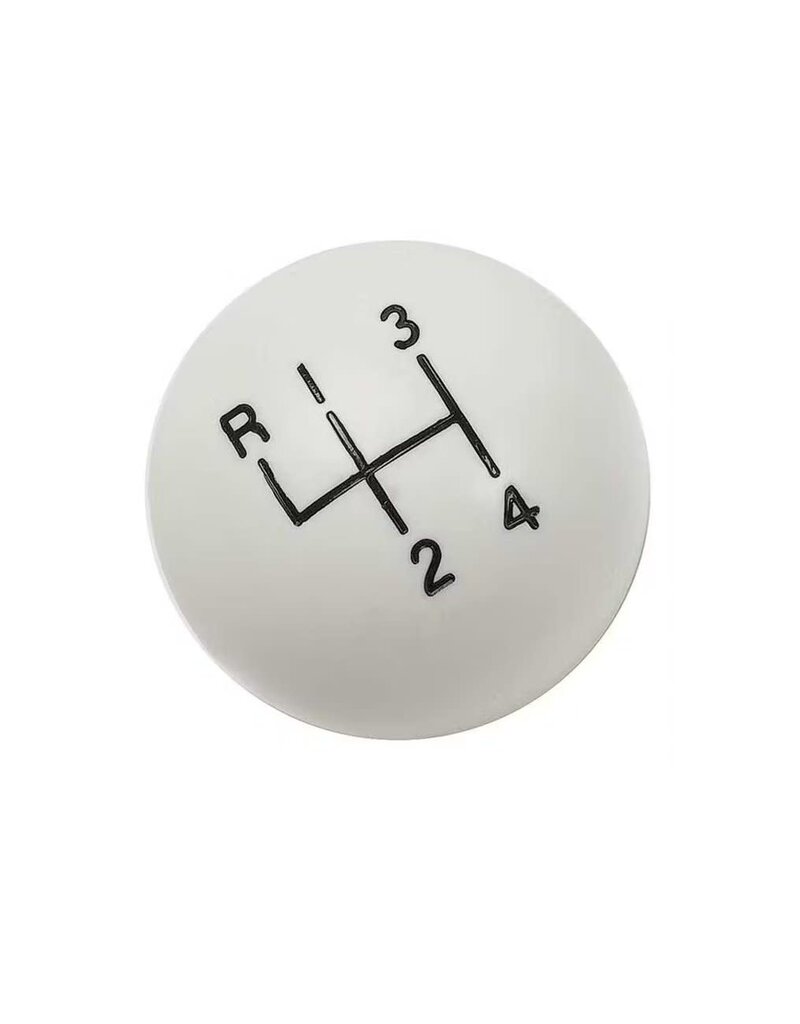 CHQ White 4 Speed  3/8" Shift Knob for Hurst and other shifters