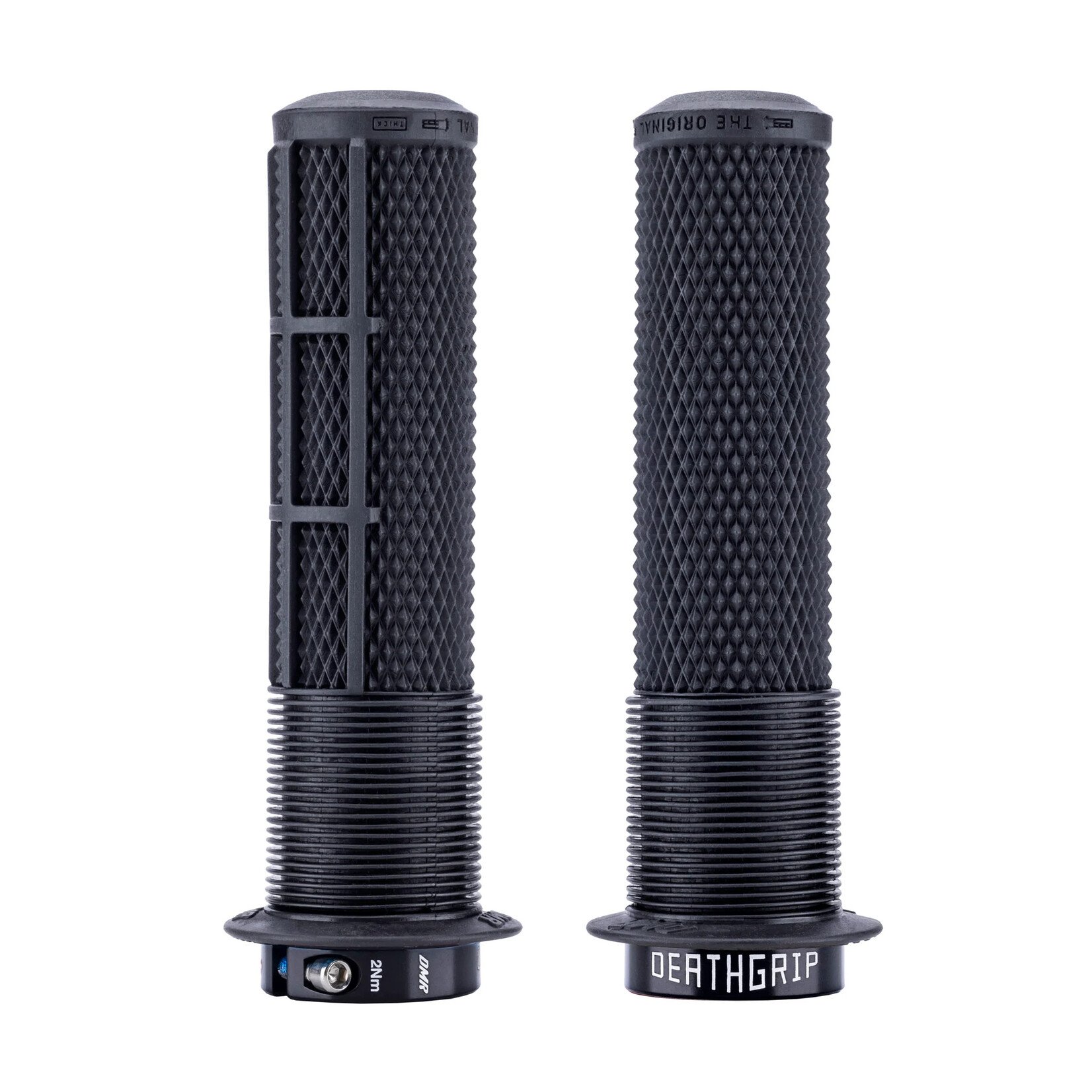 DMR DeathGrip Flanged Grips - Thin, Lock-On, Black