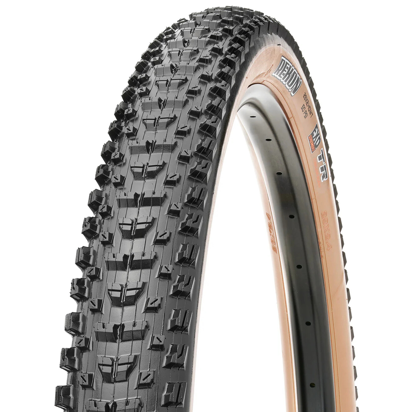 Maxxis Rekon Tire - 29 x 2.4 - Dual, EXO, TR, WT,  Black/Tan