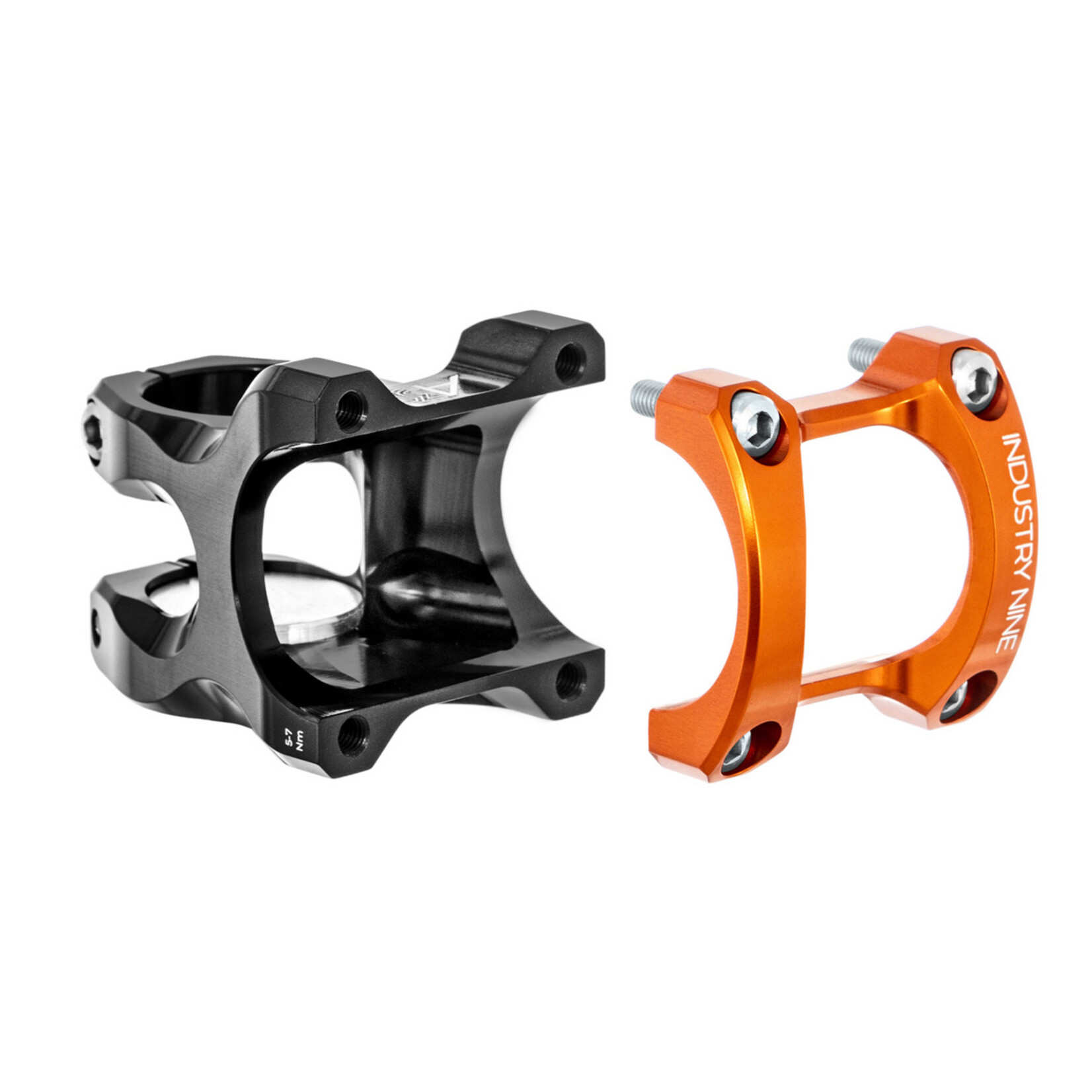 Industry Nine A318 Stem, (31.8) 40mm - Black/ Orange Plate